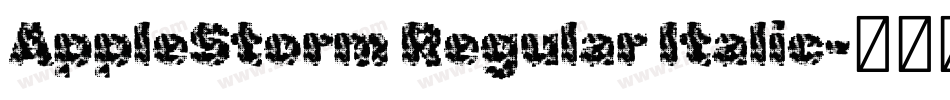 AppleStorm Regular Italic字体转换